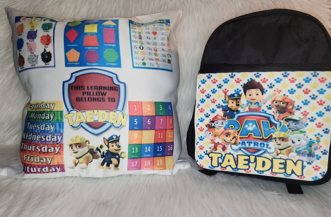 Toddler Back Pack & Pillow Set